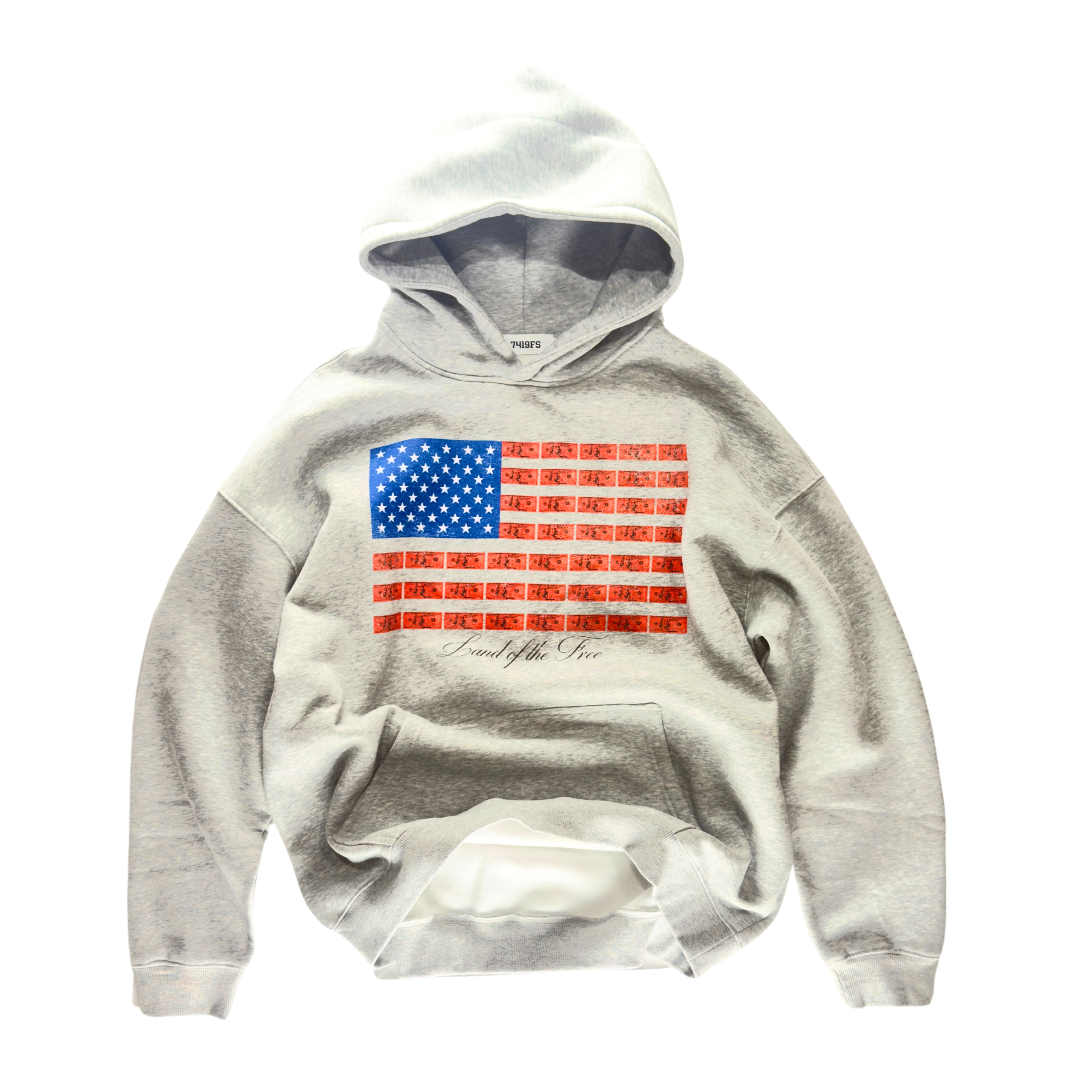 'Land Of The Free' Hoodie - Gray