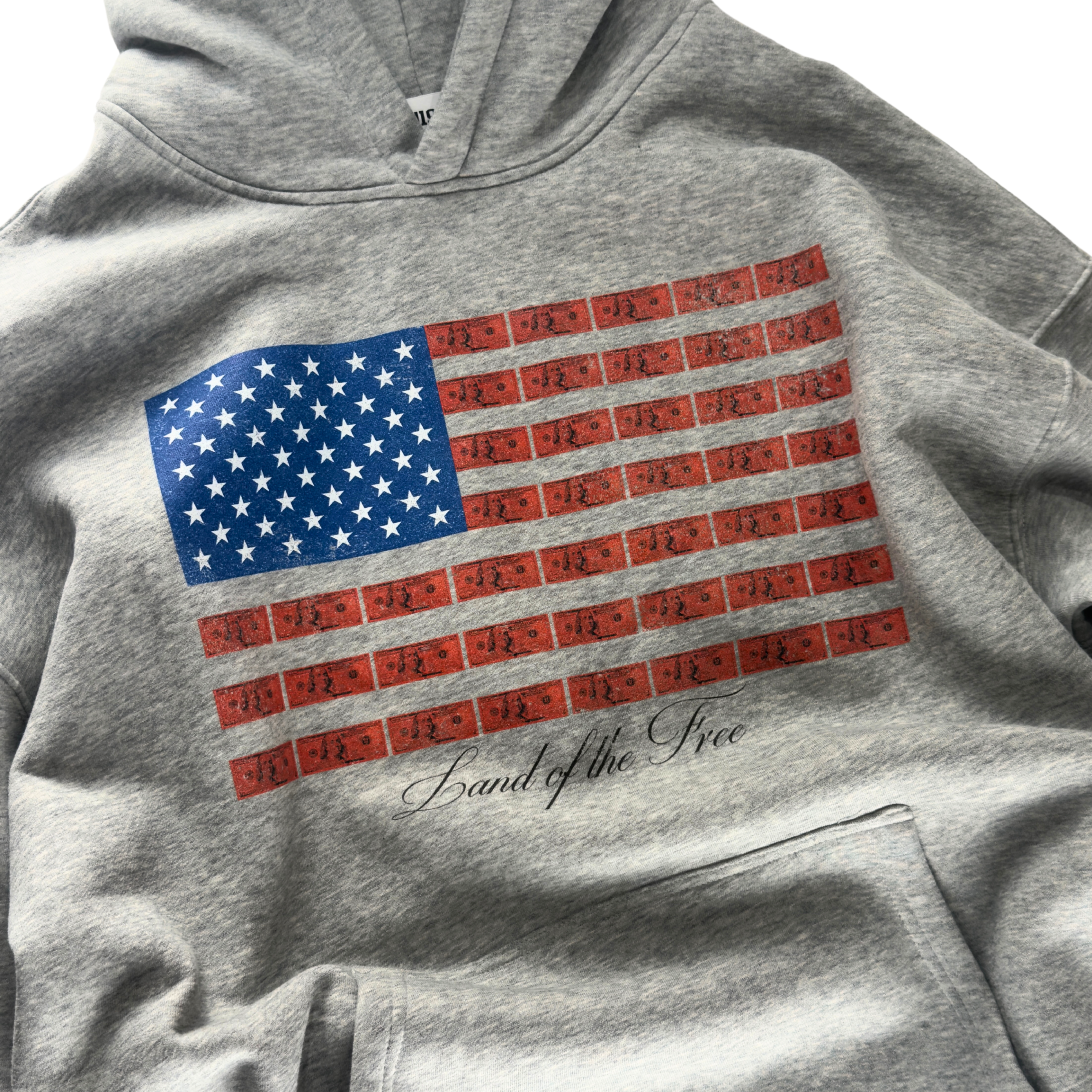 'Land Of The Free' Hoodie - Gray